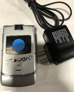 Motorola Razr V3 T-Mobile Wireless Mobile Compact Flip Phone SILVER Grade B - Picture 1 of 1