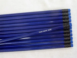 24 Matite Personalizzate Esagono "Neon Blue" - Foto 1 di 1