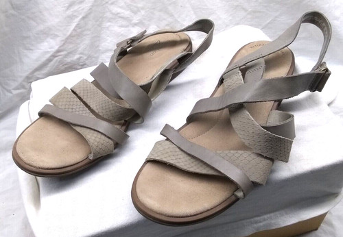 Sandali donna Clarks Collection Declan Mix grigio con cinturino comodi taglia 9M ottimi