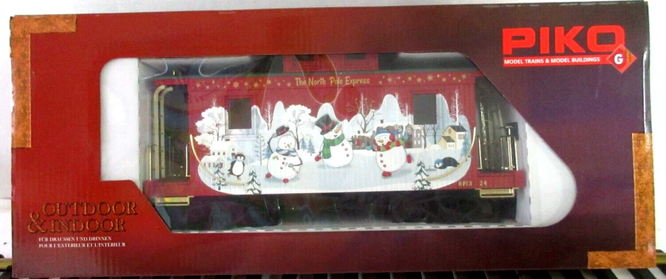 Piko 38967 G Scale Christmas Wood Caboose