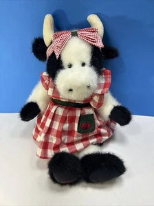 Boyds Bear MOOSHELL PATCHBEARY TJs Best Dressed Collection Strawberry 14” Cow - Picture 1 of 11