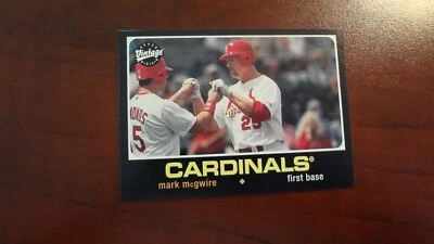 2002 UPPER DECK VINTAGE # 154 MARK McGWIRE BASEBALL CARD - Image 1 of 3