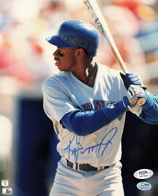 Ken Griffey Jr Seattle Mariners Vintage Signed Autograph 8x10 Photo PSA DNA SGC - Image 1 of 3
