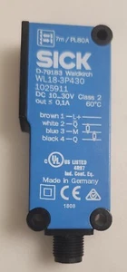 SENSOR FOTOELÉCTRICO ENFERMO WL18-3P430 1025911 / WL183P430 *STOCK EE. UU. - Imagen 1 de 3