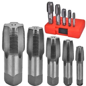 5 PCS NPT Pipe Tap Set, Carbon Steel NPT Thread Forming Taps and Drill Bits Tool - Picture 1 of 15