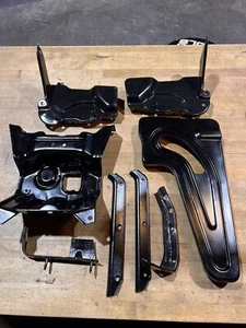 1973 Chevy Monte Carlo Hood Latch & Front Header Bracket Assy Used Orig 73 - Picture 1 of 8