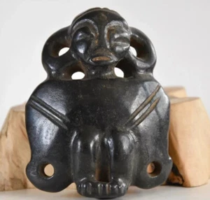 Hongshan culture archaize black iron meteorite Hongshan people small statue - Picture 1 of 6