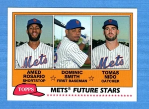 2018 Topps Archives '81 Future Stars #NYM Amed Rosario/Dominic Smith/Nido Mets - Picture 1 of 1