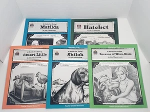 Lot of 5 Teacher Created Resources Literature Unit - A Guide for Using... Books - Picture 1 of 18