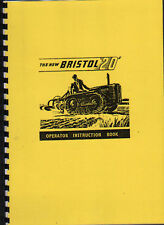 Libro manual del operador de tractor sobre orugas Bristol ""20