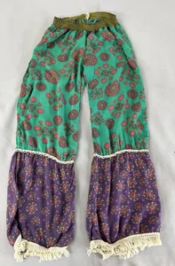 Natural Life Live Happy Flowy Pantaloni Frange Leggeri Colorati Bohemien L/XL - Foto 1 di 9