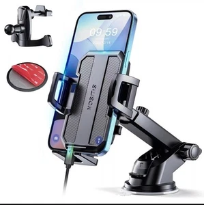3 In 1 Car Phone Holder Mount Suction Cup Adjustable Dashboard Windshield Vent - Picture 1 of 1