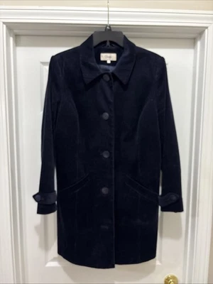 Abrigo de coche de pana para mujer de 3/4 de largo en azul marino. Reino Unido Talla 16. Marks and Spencer Foto 1 de 4