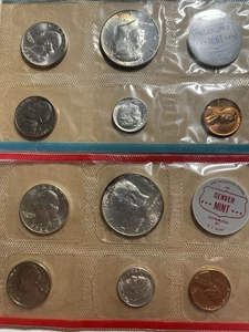 1964 United States Mint Set Philadelphia And Denver Mint With Envelope - Picture 1 of 2