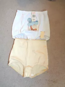 VINTAGE NYLON LIGHT CONTROL BRIEF/PANTIES UNDERWARE NOS HIGH WAIST GRANNY SIZE L - Picture 1 of 5