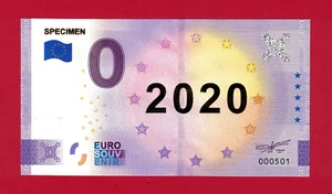 ULTRARARE ZERO Euro Souvenir Specimen Note 2020 Low Serial 000XXX Only 4k Issued - Picture 1 of 3