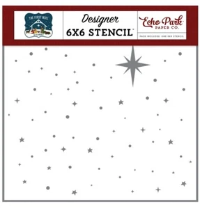 Echo Park Paper THE FIRST NOEL Christmas 6x6 Stencil - Holy Night - Picture 1 of 1