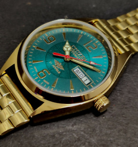Vintage Citizen 21 Jewels GP Automatic Day & Date Men's Wrist Watch Japanese