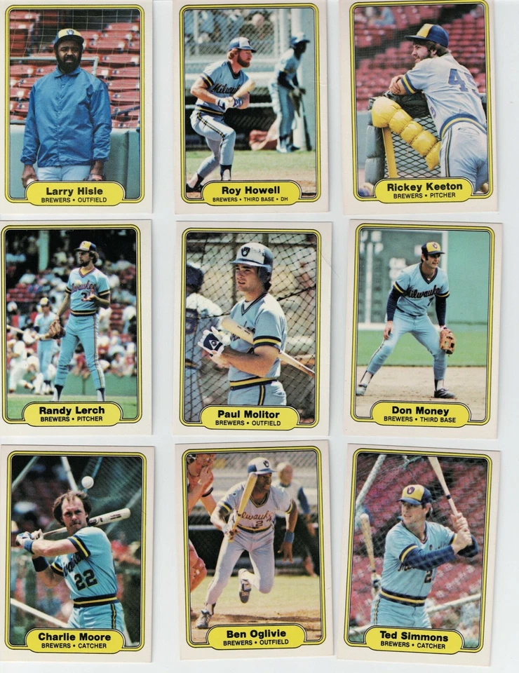 1982 FLEER Baseball Complete Your Set 1-250 - Image 1 of 1
