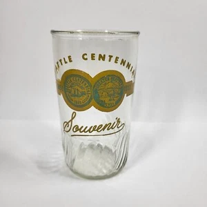 Seattle Centenario Souvenir 1851 1951 Succo Vetro Vintage Washington - Foto 1 di 9