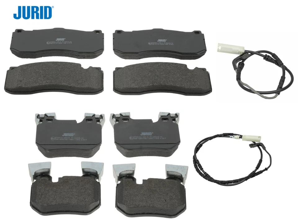 Juego de pastillas de freno delanteras traseras OEM Jurid + sensor para BMW 135i 08-10 Foto 1 de 1