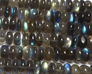 10" Strand LABRADORITE 7mm Rondelle Beads AAA NATURAL /s2 - Picture 1 of 1