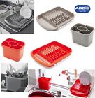 Addis Large Dish Drainer Kitchen Sink Cutlery Plate Rack Holder Plastic Utensils