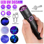UV Ultra Violet LED Flashlight Blacklight Light 5W 365 NM Inspection Lamp Torch