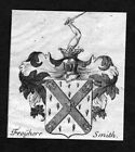 1750 - Smith Wappen Adel coat of arms heraldry Heraldik Kupferstich