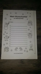 Ausmalbilder Weihnachten Wunschzettel - Bild 1 von 1