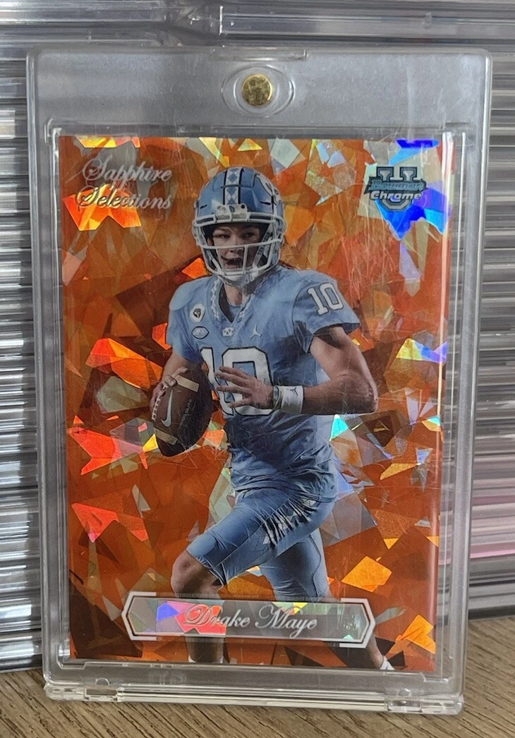 2023 BOWMAN CHROME U DRAKE MAYE SAPPHIRE SELECTIONS ORANGE /25