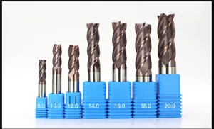 4Flutes Tungsten Carbide Square Endmill D5/5.5/6/6.5/7/8/9/10/11/12MM HRC50Deg. - Picture 1 of 20