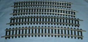 HORNBY CALIBRE OO 4 PIEZAS DE VÍA CURVA ÚNICA (438mm RAD.) SERIE 6 R606 - Imagen 1 de 1