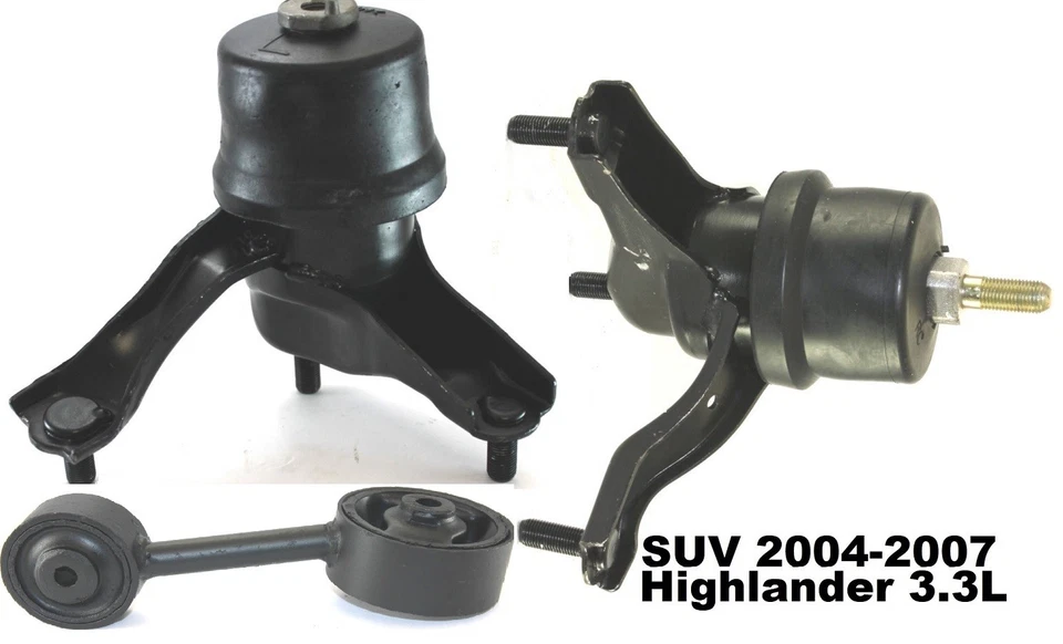 Juego de 3 piezas para soportes de motor AUTO M/T Toyota Highlander 2004 2005 2006 2007 3,3 LFWD Foto 1 de 1