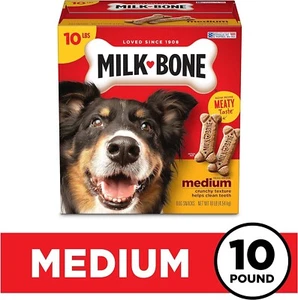 Milk-Bone Original Dog Biscuits, Medium Crunchy Dog Treats,10 lbs High nutrition - Picture 1 of 8