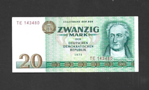 20  MARK VERY FINE  BANKNOTE FROM EAST-GERMANY 1975  PICK-29