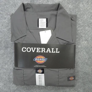 Dickies Coverall Mens 2XL R Gray Short Sleeve Workwear Uniform Stain Release New - Picture 1 of 8