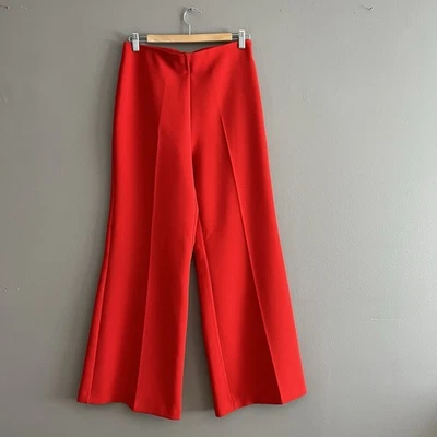 Urban Outfitters Cropped Wide Leg Pants Evening Elegant Holiday Red Sz 10 - Image 1 of 4