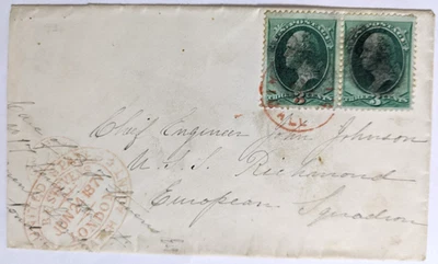 Philly--Chf. Eng. Johnson, USS Richmond, European Squ./B.F. Stevens/2, 3-C./1871 - Image 1 of 2