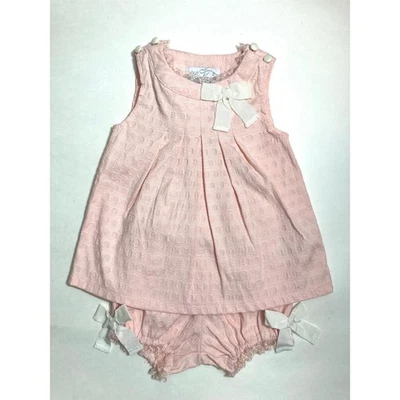 Vestido Polly Flinders Heranças Rosa Duas Peças Roupa de Renda Texturizada - Imagem 1 de 4