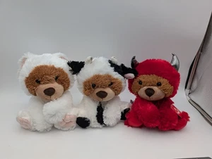 Oso Aurora Peluche Vestido Diablo Conejo Vaca Disfraz Lote de 3 Peluche Juguete - Imagen 1 de 11