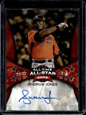 Topps Andruw Jones All Time All Star 2023 rojo autógrafo automático #07/10 Foto 1 de 2