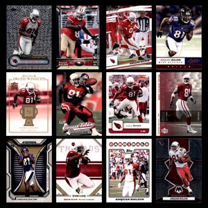 Lote de 12 tarjetas de fútbol americano Anquan Boldin 2006 Topps poseer el juego Arizona Cardinals casi nuevo - Imagen 1 de 15