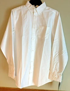 New NWT Boy's Young Men's IZOD button front shirt size 20 white Long sleeve - Picture 1 of 4