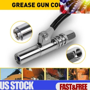 Grease Gun Coupler Heavy-Duty Release Quick Nozzle Lock Oil NPT 10000PSI 1/8" - Picture 1 of 16