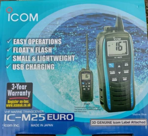 ICOM IC-M25 EURO - Radio VHF marina portátil - Versión UK - Negra - Imagen 1 de 2