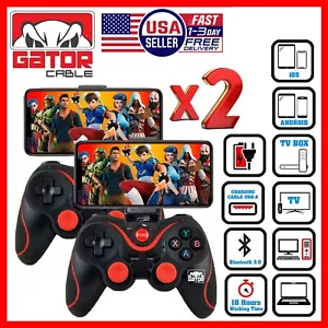 2-Pack Wireless Bluetooth Game Controller GamePad For Android iPhone PC Phone - Picture 1 of 19