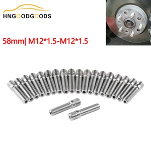 20×Extended Wheel Studs Conversion Lug Bolt Screw Adapter Kit M12x1.5 to M12x1.5 - Picture 1 of 21