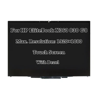 For HP EliteBook X360 830G8 LED LCD Touchscreen Digitizer Display Assembly+Bezel - Image 1 of 4