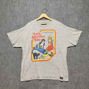Steven Rhodes "Let's Sacrifice Toby" T-Shirt Herren XL grau Horror Y2K - Bild 1 von 6